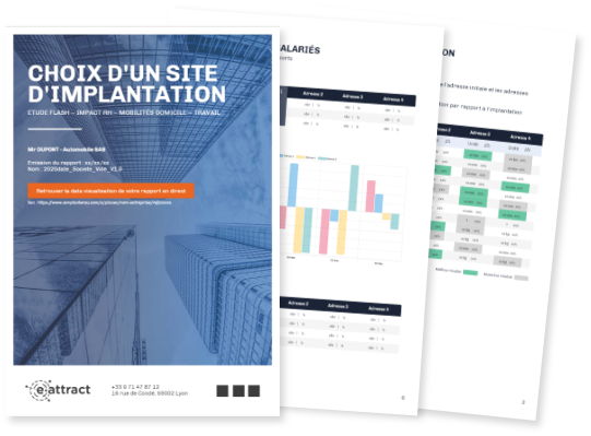 Aperçu de 3 pages du rapport PDF : tableaux et graphiques colorés